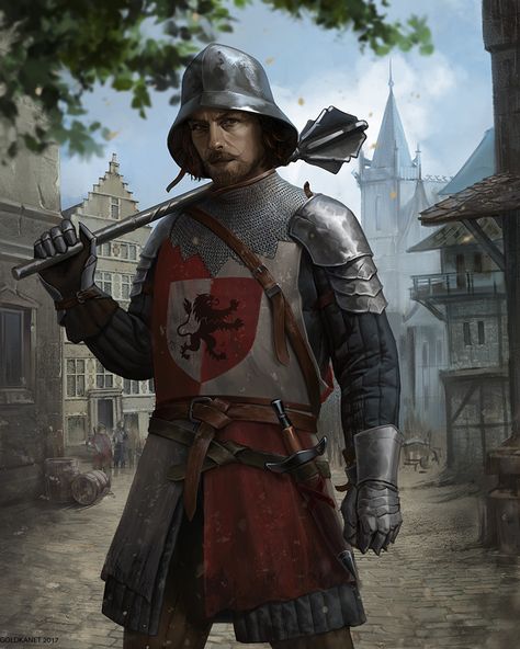 Dnd Town Guard, Town Guard Dnd, Town Guard Fantasy Art, Diamond Campaign, Town Guard, Medieval Britain, Ars Magica, English Town, Century Armor