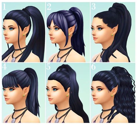 Purple Ponytail, Sims Packs, Sims 4 Anime, Pelo Sims, The Sims 4 Packs, Sims 4 Game Mods, Sims 4 Mm Cc, Sims 4 Cc Skin, Sims 4 Characters