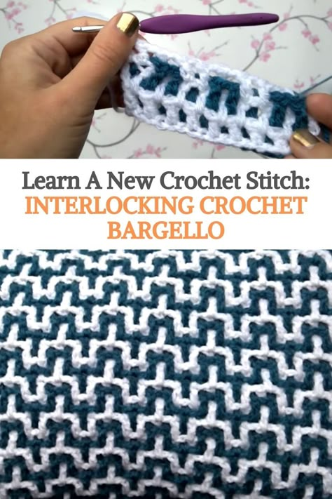 Interlocking Crochet Stitches, Interlocking Crochet Tutorials, Interlocking Crochet Blanket, Crochet Interlocking Pattern, Reversible Crochet Stitches, Interlocking Crochet Patterns Free, Thick Crochet Stitch, Interlocking Crochet Patterns, Two Color Crochet