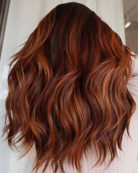 Red Balayage Hair, Copper Balayage, Red Balayage, Fall Hair Color Trends, Ginger Hair Color, Fabulous Hair, Copper Hair Color, Hair Color Auburn, Red Highlights