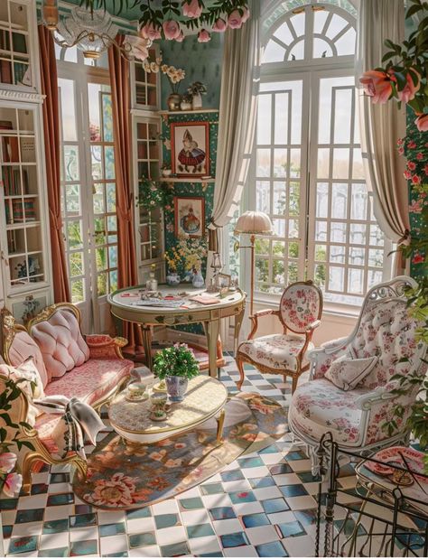 English Tea Room, Victorian Tea Room, Wine Garden, Den Decor, Fantasy Architecture, Neo Classic, English Tea, Maximalism, Tea House