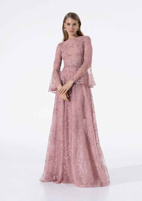 Kebaya Dusty Pink, Evening Dresses Elegant Classy, Dresses Elegant Classy, Bridesmaid Dresses Hijab, Pioneer Dress, Dresses Art, Royal Closet, Model Gamis, Wedding Outfit Ideas