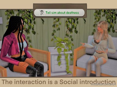 Deaf Trait (+Non-Verbal) mod for Sims 4 at ModsHost! Base Game Compatible All ages from Toddlers – Elder Social Introduction, Interaction is included *Please Note: Toddlers cannot do this interaction* *This trait is to represent the Deaf and Non-Verbal community as I am from a family with many communication difficulties and I really wish for gameplay to be more inclusive* (If you require more... #sims #sims4cc #gaming #mods #videogames Sims 4 Deaf Mods, Sims 4 Sign Language Mod, Sims 4 Deaf, Sims 4 Cc Deaf Trait, Better Elders Mod Sims 4, Sims 4 Interactive Cc, Base Game Sims 4 Mods, Sims 4 More Interactions, Sims 4 Cc Elders