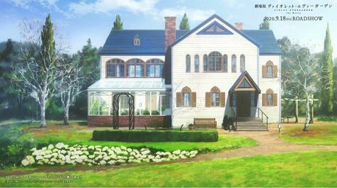 Animated House, Anime Houses, Room Anime, Installation Architecture, Anime House, Studio Ghibli Background, Episode Interactive Backgrounds, Anime Places, Violet Evergarden Anime