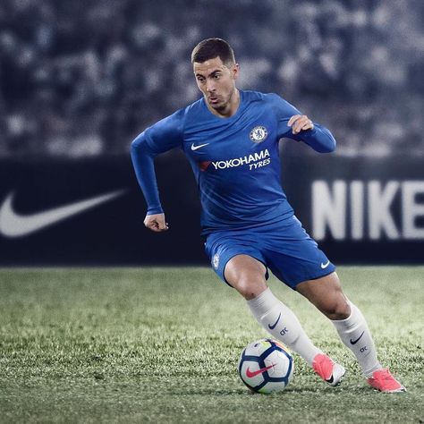 True 🔵. @hazardeden_10 in the 2017/18 @chelseafc Home jersey from @nikefootball. Available now + free shipping from the link in the bio. -- #soccerdotcom #nike #nikefootball #chelsea #cfc #soccer Pedro Oscar, Belgium National Football Team, Eden Hazard Chelsea, Hazard Chelsea, Diego Costa, John Terry, Good Game, Good Soccer Players, European Soccer