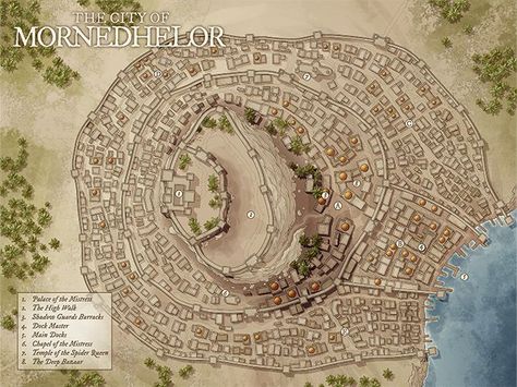 Subterranean City, Elven City, Fantasy City Map, Fantasy Town, Fantasy World Map, Town Map, D D Maps, Arabian Nights, Fantasy City