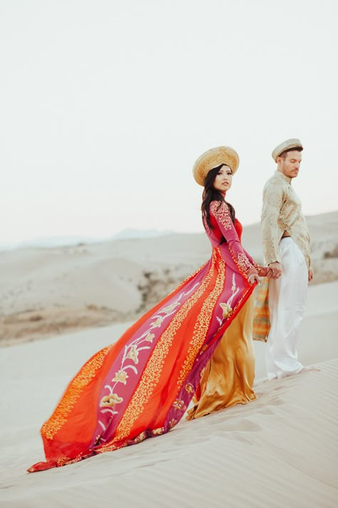 @jessicajanaephotography Vietnamese Wedding Photoshoot, Ao Dai Engagement Photos, Vietnamese Engagement Photos, Vietnamese American Wedding, Modern Vietnamese Wedding, Vietnamese Engagement, Viet Wedding, Traditional Vietnamese Wedding, Vietnamese Tea Ceremony