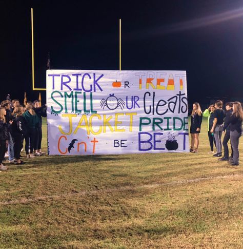 Halloween Pep Rally Ideas, Halloween Football Posters, Western Pep Rally Signs, Pep Rally Posters Juniors, Freshman Signs Pep Rally, Junior Year Pep Rally Signs, Class Signs Pep Rally, Pep Rally Ideas, Pep Rally Themes