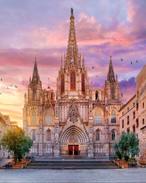 Barcelona's cathedral is one of the city’s most remarkable landmarks, the ancient cathedral is located in the Gothic Quarter, the historic centre of Barcelona • | 📷 by @momentsofgregory Roman City, Cathedral Architecture, Barcelona City, Cities In Europe, Iconic Buildings, Beautiful Sites, Gothic Architecture, Most Beautiful Cities, Modern Buildings