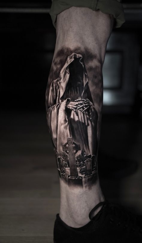 Cemetary Tattoo Graveyards, Mortician Tattoo Ideas, Grave Yard Tattoos, Graveyard Tattoo Design, Gravestone Tattoo, Grave Tattoo, Cemetery Tattoo, Tombstone Tattoo, Graveyard Tattoo