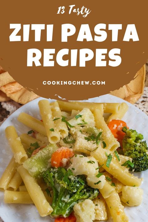 There are endless possibilities when it comes to ziti pasta. We've searched the internet and found these 13 tasty ziti pasta recipes! Recipes Using Ziti Pasta, Leftover Ziti Ideas, Ziti Noodles Recipes, Zitoni Pasta Recipes, Recipes With Ziti Noodles, Ziti Pasta Recipes, Pasta Ziti, Chicken Broccoli Ziti, Baked Ziti With Meatballs