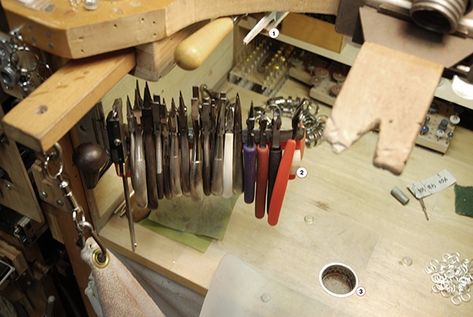 Shed Workbench, Jewelry Studio Space, Jewelers Workbench, Jewelry Fabrication, Jewelry Bench, Build Your Own Shed, Studio Spaces, Jewellers Bench, Small Business Organization