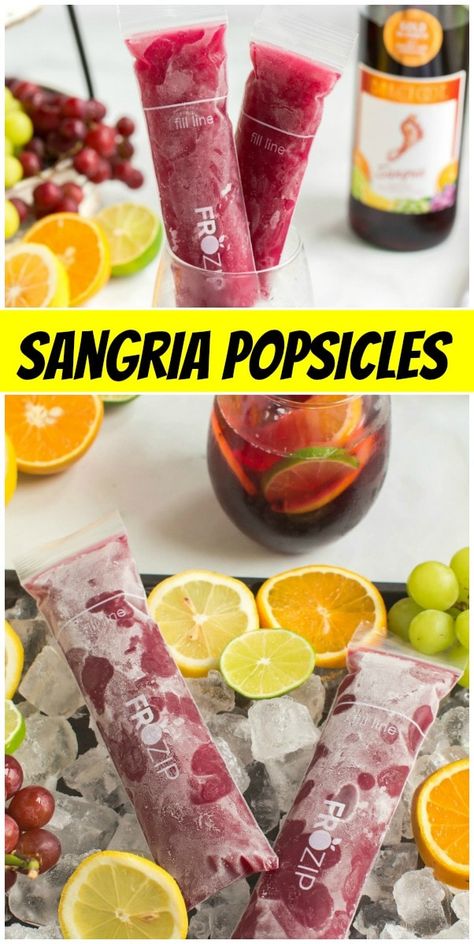 Christmas Recipes Dinner Main Courses, Boozy Pops, Boozy Popsicles, Popsicles Recipe, Sangria Wine, Halloween Food Appetizers, Vegan Recipes Beginner, Boozy Desserts, Homemade Popsicles