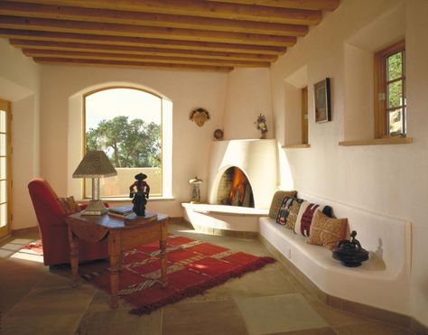 Desert Inspired Home Design and Décor  #ZenofZada #HomeOwnership  #HomeDecorating #homemanagement #homeinspiration Adobe Fireplace, Cob House Interior, Adobe Style Homes, Adobe Interior, Kiva Fireplace, New Mexico Homes, Adobe Home, Arizona House, Southwestern Home