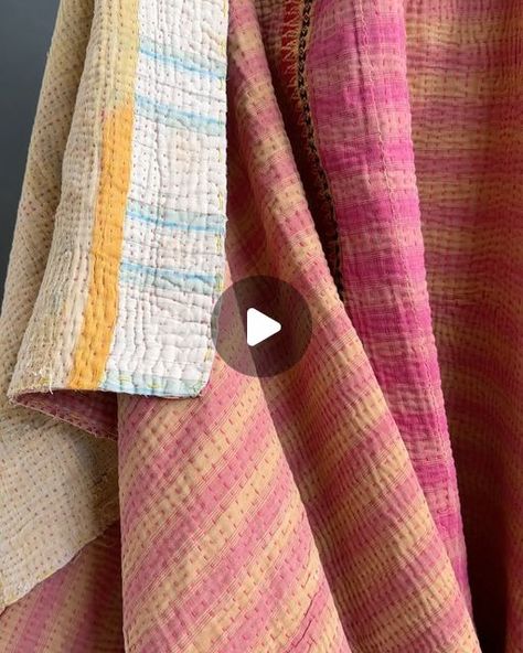 Vintage Bedspread, Kantha Quilts, Kantha Blankets, In The Meantime, Vintage Indian, Eclectic Home, Modern Bohemian, Bedspreads, Vintage Textiles