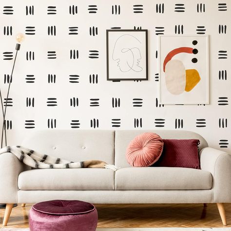 <Decals for the wall Living Room Farmhouse Decor, Modern Wall Decals, Wall Art Stickers, Kids Nursery, Kids Stickers, Bathroom Wall Decor, Sticker Wall Art, Geometric Wall, White Wallpaper