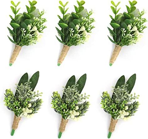 Eucalyptus Boutonniere, Forest Wedding Decorations, Corsage Wristlet, Green Boutonniere, Succulent Boutonniere, Prom Corsage And Boutonniere, Corsage And Boutonniere Set, Wedding Corsage, Groomsmen Boutonniere