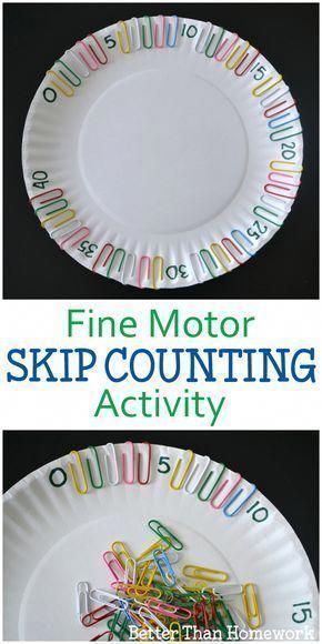 Grab a paper plate and some paper clips for this easy fine motor skip counting activity to help your kids learn to skip count by fives. #mathforkids Skip Counting Activities, Future Educator, Differentiated Learning, Fine Motor Activities For Kids, Counting Activity, Math Learning, Montessori Math, Math Manipulatives, Counting On