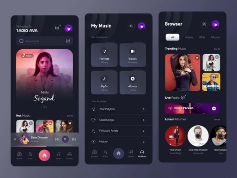 Ace Design, Music App Design, Music Player Design, Software Ui Design, Music Streaming App, Music Player App, Ux Kits, Ux App Design, Mobile Application Design