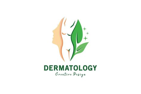 Dermatology logo design, vector symbol for natural beauty body and face care Dermatology Logo, Skin Care Logo, Care Logo, Heart Tree, Logo Banners, Cityscape Photos, Beauty Body, Heart With Arrow, Dermatology