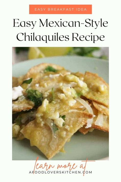 Looking for a delicious brunch idea? Try this Easy Mexican-Style Chilaquiles Recipe! 😋🍳🌶️ Perfect for using up leftover tortilla chips, this dish is sure to impress. #brunch #mexicanfood #recipeinspiration #chilaquiles Chiliquillas Recipe With Chips, Leftover Tortilla Chips, Easy Chilaquiles Recipe, Chicken Chilaquiles, Chilaquiles Recipe, Mexican Favorites, Leftover Chili, Easy Mexican, Cook Chicken Breast