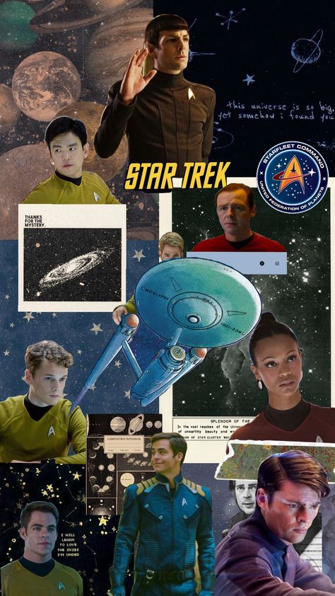 star trek 2009 collage wallpaper Star Trek Wallpaper, Star Trek 2009, United Federation Of Planets, Collage Wallpaper, Star Cluster, I Found You, Learn To Love, Star Trek, Collage