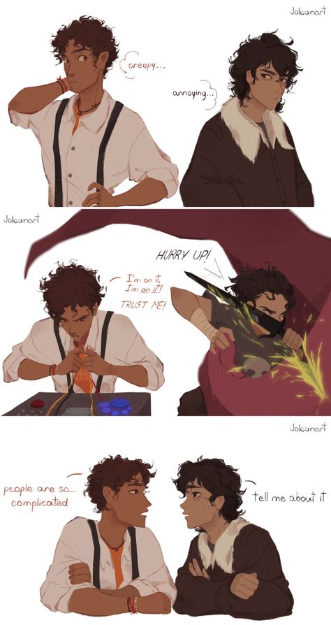 Nico And Leo Friendship, Leo Valdez X Nico Di Angelo, Leo Pjo Fanart, Pjo Solangelo Fan Art, Leo And Nico Fanart, Valdangelo Fanart, Leo And Calypso Fanart, Leo X Nico, Will Solace And Nico Di Angelo