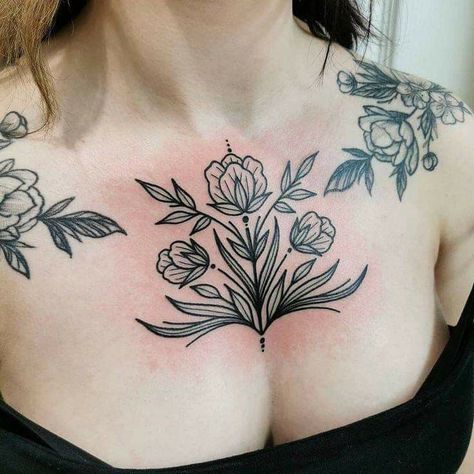 Tattoo Peito, Optical Illusion Tattoo, Chest Tattoos For Women, Line Art Tattoos, Dream Tattoos, American Traditional Tattoo, Art Tattoos, Feminine Tattoos, Dope Tattoos