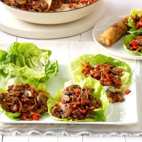 Hoisin Turkey Lettuce Wraps Chinese Beef Noodle Soup, Moo Shu, Turkey Lettuce Wraps, Beef Lettuce Wraps, Asian Beef, Lettuce Cups, Beef And Noodles, Hoisin Sauce, Beef Recipes For Dinner