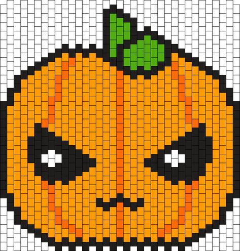 Kandi Patterns for Kandi Cuffs - Holidays Pony Bead Patterns Pumpkin Kandi Pattern, Kandi Skull Pattern, Adventure Time Kandi Pattern, Halloween Kandi Cuff, Monster Kandi Pattern, Kandi Cuffs, Kandi Cuff, Photo Pattern, Pony Bead Patterns