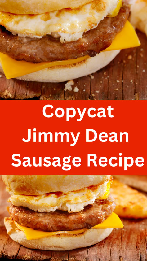 Delicious homemade sausage recipe replicates the flavor and texture of your favorite Jimmy Dean Sausage Sausage Rounds Recipe, Copycat Bob Evans Sausage Recipe, Breakfast Sausage Seasoning Jimmy Dean, Jimmie Dean Sausage Recipes, Homemade Breakfast Sausage Links, Homemade Breakfast Sausage Seasoning, Jimmy Dean Sausage Seasoning Recipe, Jimmy Dean Hot Sausage Recipes, Homemade Sausage Patties