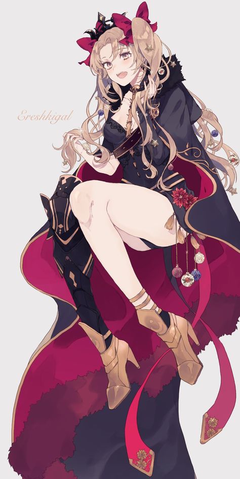 Ereshkigal Wallpaper, Fgo Ereshkigal, Fate Ereshkigal, Ereshkigal Fate, Fate Stay Night Rin, Ishtar Ereshkigal, Type Moon Anime, Female Demons, Tohsaka Rin