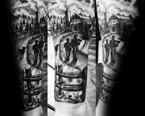 60 Farming Tattoos For Men - Agriculture Design Ideas Father Son Tattoo Ideas, Tattoo Ideas Western, Michelle Tattoo, Farmer Tattoo, Tattoo Ideas Arm, Farm Tattoo, Son Tattoo Ideas, Father Son Tattoo, Family First Tattoo