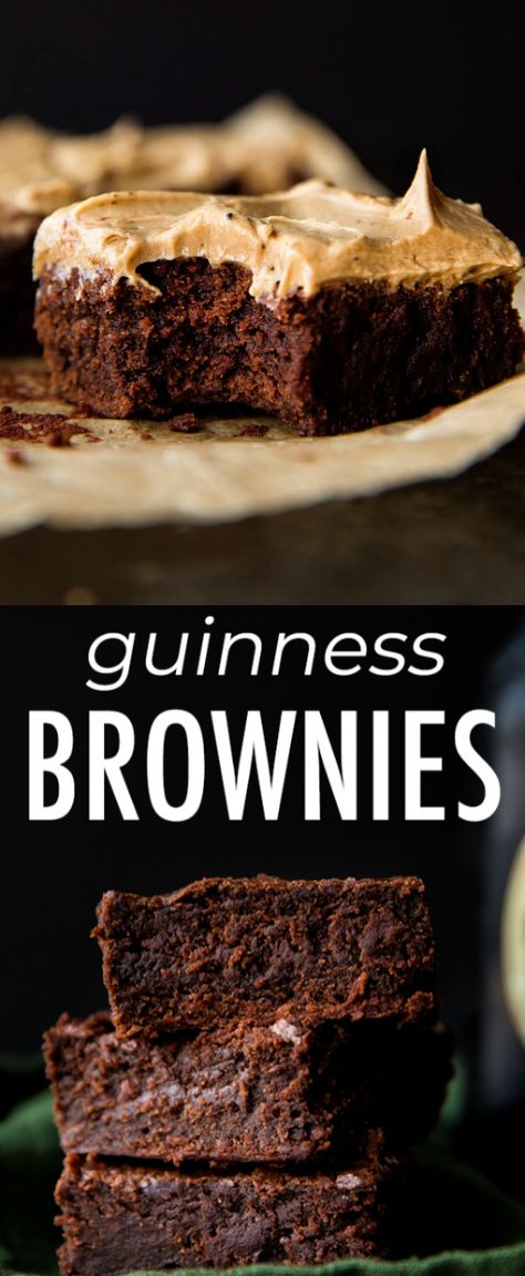 Brownie Icing, Guinness Brownies, Cake Pic, Sallys Baking, Alcoholic Desserts, Bar Hopping, Sally's Baking, Brownie Ingredients, Espresso Powder