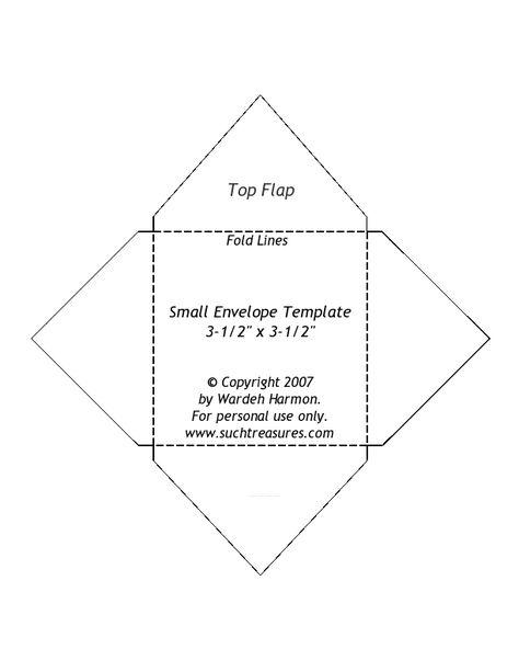 small envelope template - note: the printed size does not match the 3.5" x 3.5" template. Gift Card Envelope Template, Mini Envelopes Template, Birthday Card Template Free, Envelope Template Printable, Note Card Template, Square Envelope, Printable Place Cards, 5 Template, Scrapbook Letters