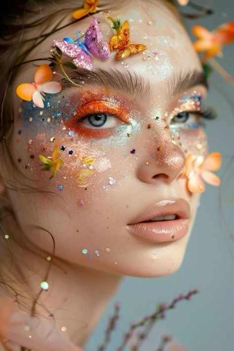 Even Eyeliner, Eyeliner Wings, Spring Makeup Trends, Butterfly Makeup, Face Art Makeup, Photoshoot Makeup, Blog Art, Cool Makeup Looks, Fairy Makeup