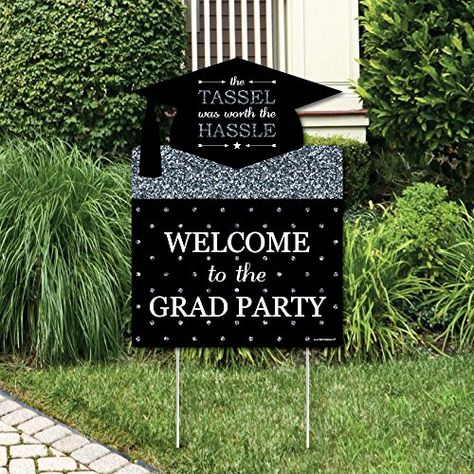 Graduation Party Yard Signs, Gold Graduation Party, Graduation Yard Signs, Graduation Party Decorations, Grad Party Decorations, College Graduation Parties, Gold Party Decorations, Yard Ornaments, Graduation Signs