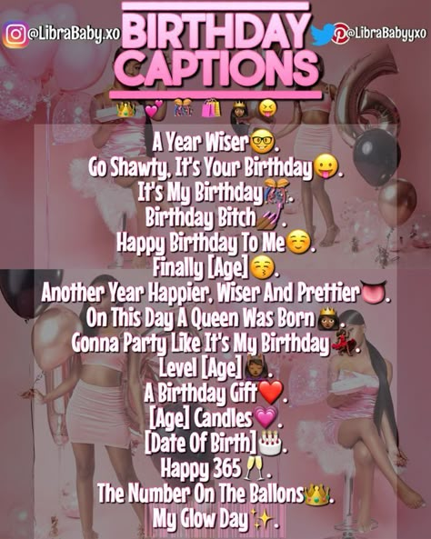 16 Birthday Captions Instagram, 16th Birthday Captions Instagram, Baddie Birthday Captions, Baddie Captions, Cute Captions, Witty Instagram Captions, Instagram Captions For Selfies, Clever Captions, Clever Captions For Instagram