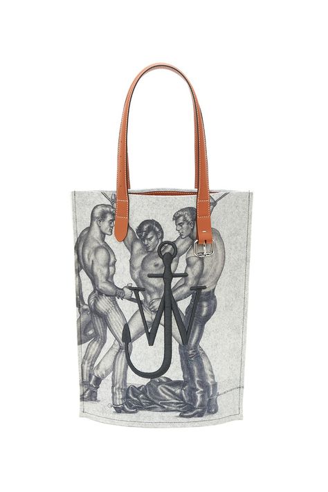 Tom Of Finland Art, Mode Zendaya, Felt Tote Bag, Artist Bag, Felt Tote, Tom Of Finland, Marc Jacobs Tote, Men's Totes, Designer Totes