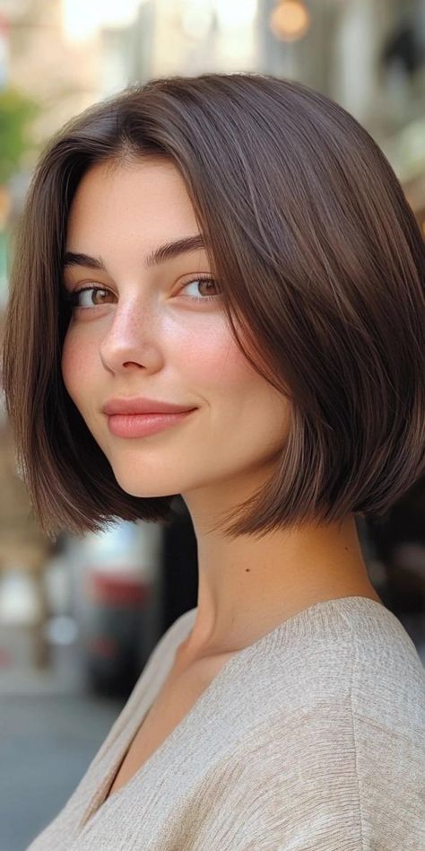 Thick Hair Bobs, Thick Locks, Hair Bobs, Chic Bob, Chin Length, Chin Length Bob, Haircut For Thick Hair, Bob Haircuts, Thick Hair