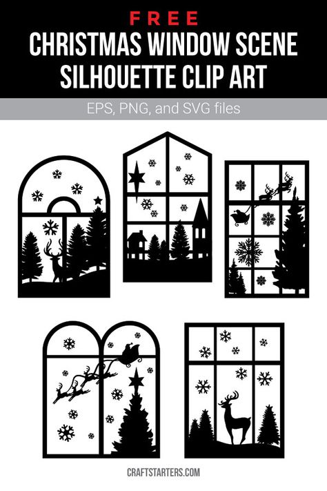 Christmas Lanterns Cricut, Silhouette Christmas Cards Ideas, Cricut Christmas Silhouette Images, Christmas Window Vinyl Ideas, Window Silhouette Christmas, Christmas Scene Svg Free, Christmas Silhouette Art, Christmas Scene Silhouette, Christmas Lantern Svg Free