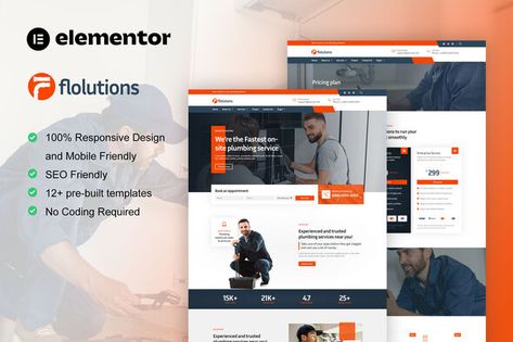 Service Website, Retail Technology, Modern Layout, Painting Services, Professional Website, Website Design Inspiration, Responsive Design, Home Repair, Cleaning Service