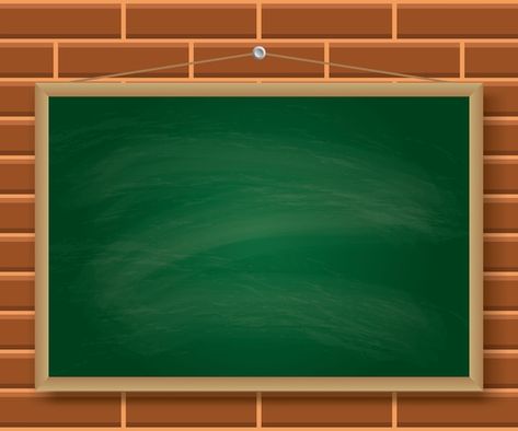 Green chalkboard hanging on brick wall i... | Premium Vector #Freepik #vector #green-board #class-board #classroom-board #chalkboard Green Board Background, Brick Wall Illustration, Chalkboard Illustration, Class Board, Wall Illustration, Christ Artwork, Board Classroom, Message Logo, Baby Shower Background