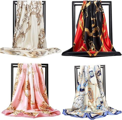 Everyone needs a silk scarf. All hair types can benefit from a silk scarf. Contains frizz for a smooth finish when you wake up in the morning. #ad Satin Hair Wrap, Hair Wrapping, Satin Background, Mens Cashmere Scarf, Large Square Scarf, Silk Scarf Hair, Hair Wrap Scarf, Designer Scarf, Satin Scarf