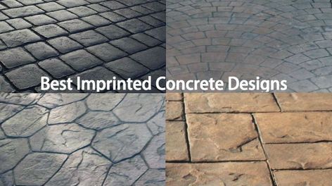 Best Imprinted Concrete Paving design Ideas - Driveway Wise Imprinted Concrete Driveway Ideas, Printed Concrete Driveway, Imprinted Concrete Driveway, Entrance Gates Driveway, Gates Driveway, Grass Pavers, Cobblestone Driveway, Printed Concrete, Types Of Bricks