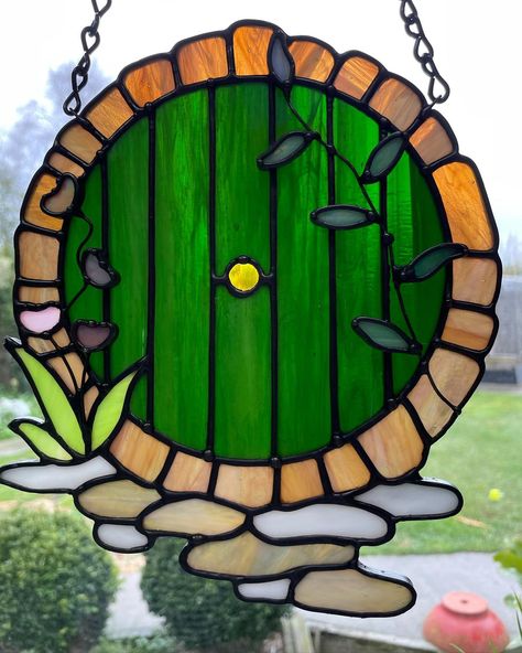 Grace || Periwinkles Glass Art | The world is not in your books and maps, It's out there - Gandalf #Lotr #lordoftherings #hobbit #thehobbit #hobbithole #hobbitdoor… | Instagram Lotr Stained Glass Art, Hobbit Stained Glass Art, Stained Glass Cabin, Lord Of The Rings Stained Glass Art, Zelda Stained Glass Art, Lord Of The Rings Stained Glass, Easy Stain Glass Patterns Simple, Harry Potter Stained Glass Art, Stained Glass Art Easy