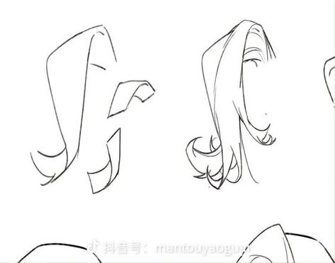 Ponytail Drawing, Drawing Hair Tutorial, 얼굴 그리기, Hair Sketch, Manga Drawing Tutorials, Poses References, Digital Painting Tutorials, Figure Drawing Reference, Hair Reference