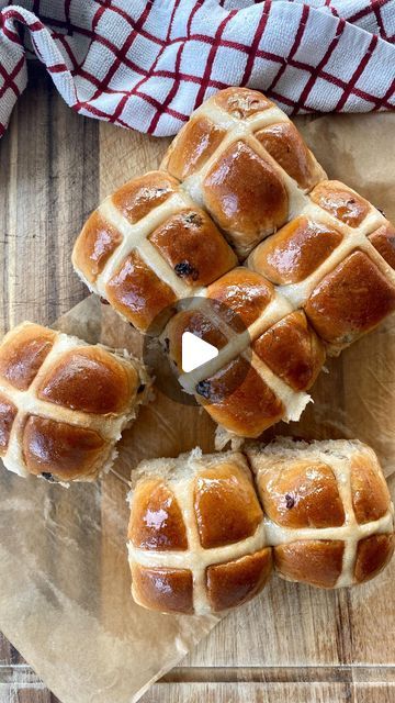 Cross Buns Recipe, Hot Cross Buns Recipe, Fruit Recipe, Dark Brown Sugar, Cup Of Milk, Buns Recipe, Sugar Syrup, Hot Cross Buns, Cross Buns