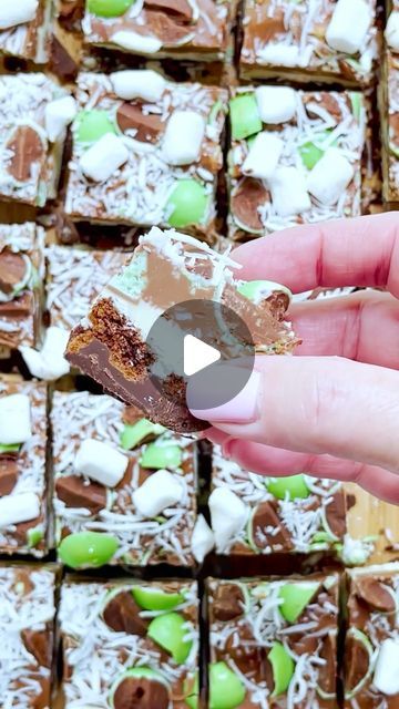 taste.com.au on Instagram: "Layers upon layers of choc-mint rocky road heaven. You’ll find a new delicious goodie in every bite! 

Get the recipe in our bio, or google ‘Taste triple decker choc-mint rocky road’.

#recipe #easy #dessert #rockyroad #chocolate #mint" Rocky Road Recipe, Chocolate Mint, Rocky Road, Easy Dessert, The Recipe, Rocky, Mint, Dessert, Road