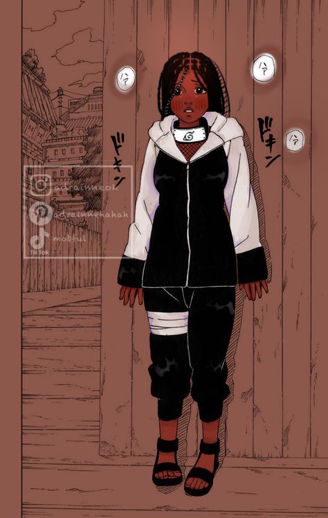 Naruto Black Edit, Blasian Naruto, Black Naruto Characters, Black Naruto Oc, Black Naruto, Naruto Black, Blasian Anime, Poc Pfp, Blk Edits